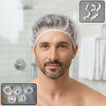 Men's Disposable Shower Caps – Waterproof Hair Protection Pack of 5