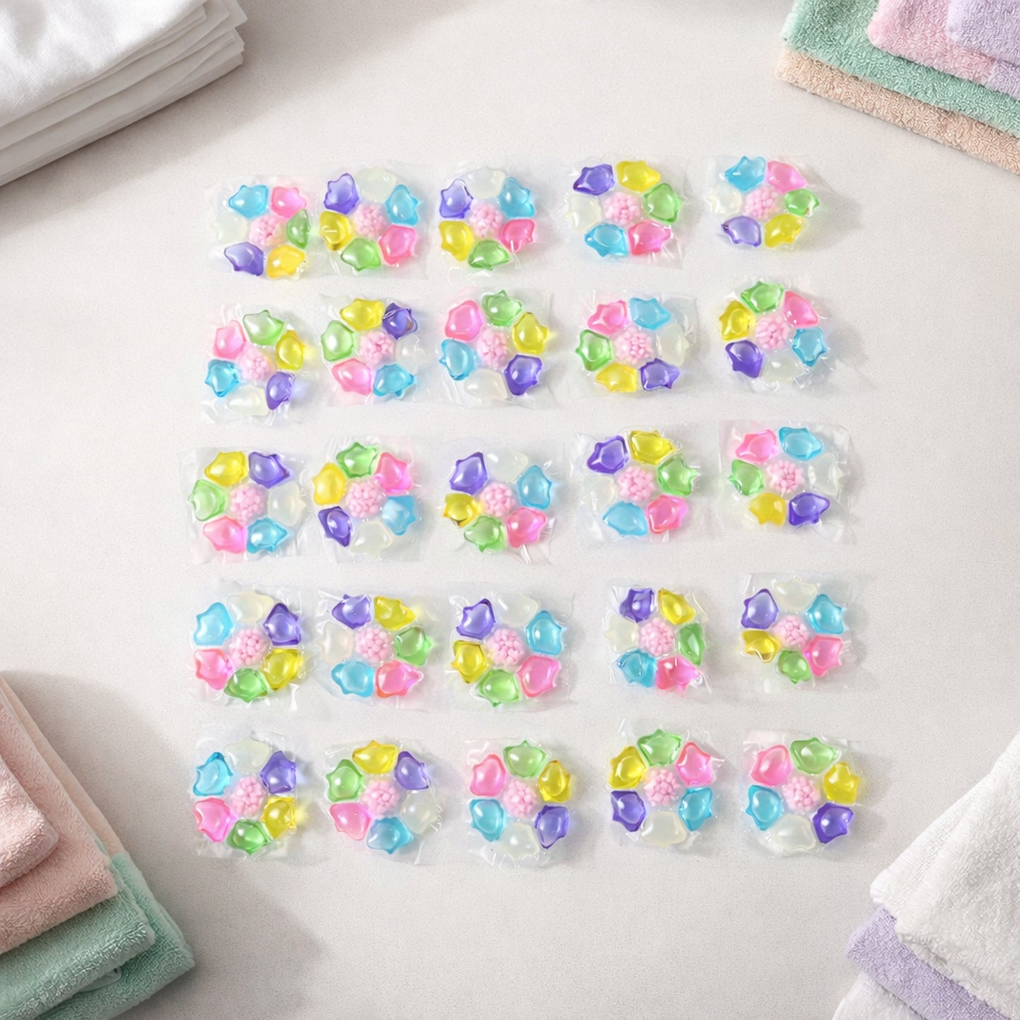 colorful detergent pods