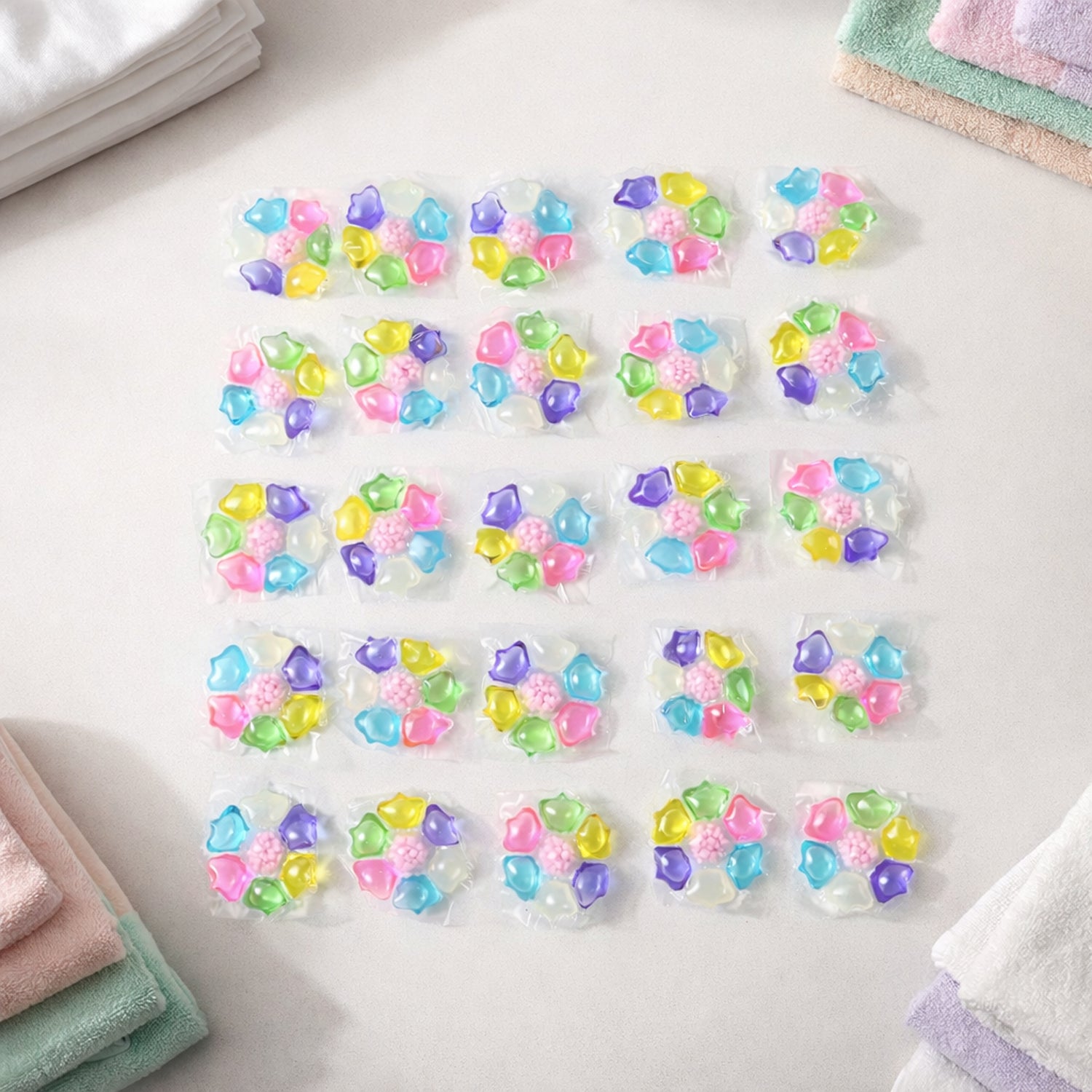 colorful detergent pods