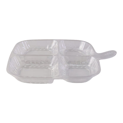 Plastic Kitchen Trays for Serving (4 Compartment / 1 Pc)