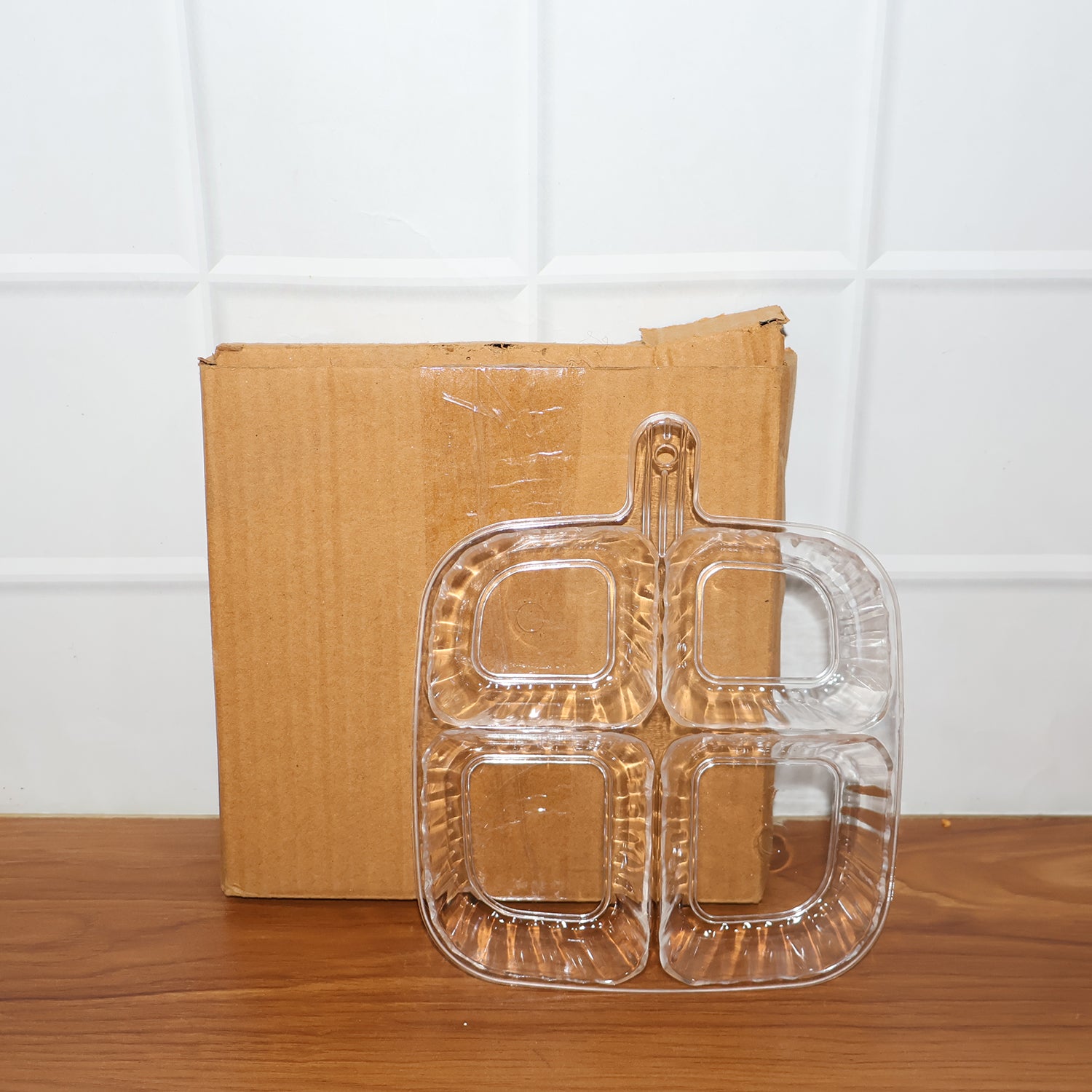 Plastic Kitchen Trays for Serving (4 Compartment / 1 Pc)