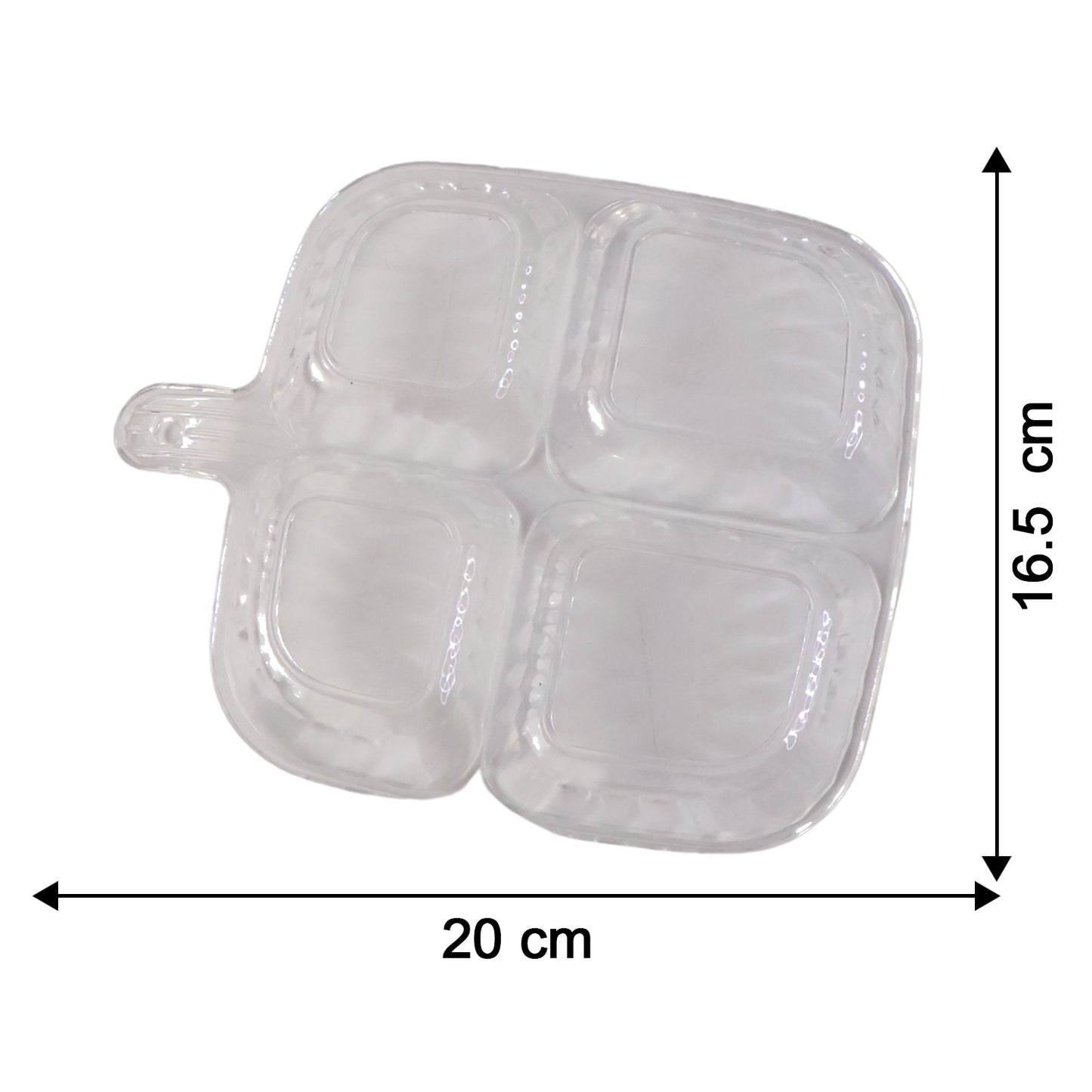 Plastic Kitchen Trays for Serving (4 Compartment / 1 Pc)