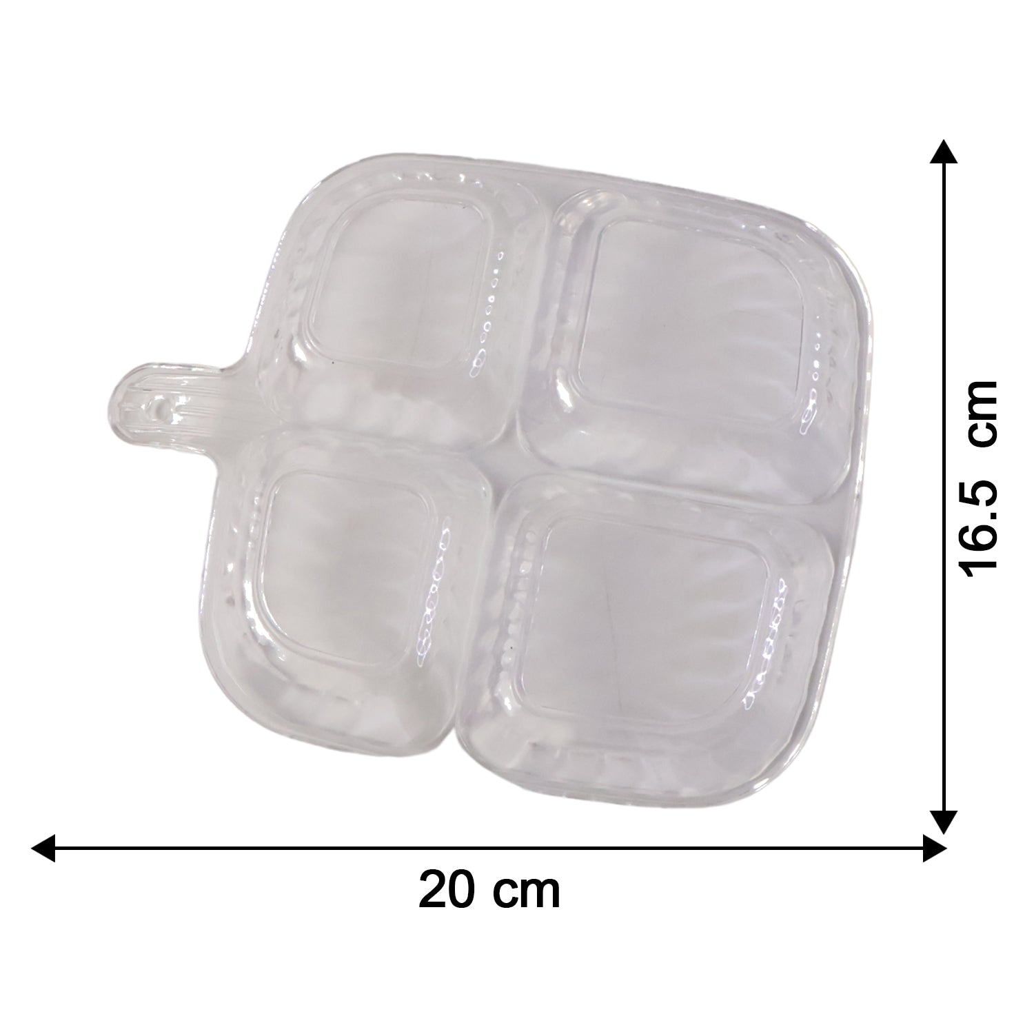 Plastic Kitchen Trays for Serving (4 Compartment / 1 Pc)