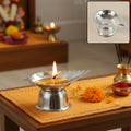 Stainless Steel Diamond Design Agarbatti & Diya Stand – Durable & Elegant