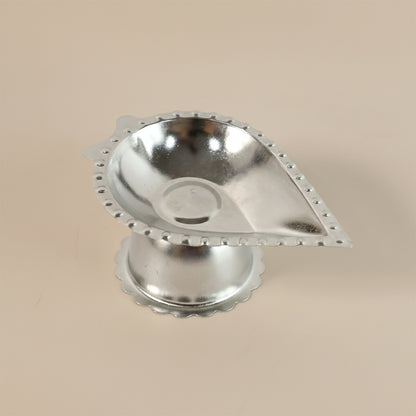 Stainless Steel Diamond Design Agarbatti & Diya Stand (1 Pc)