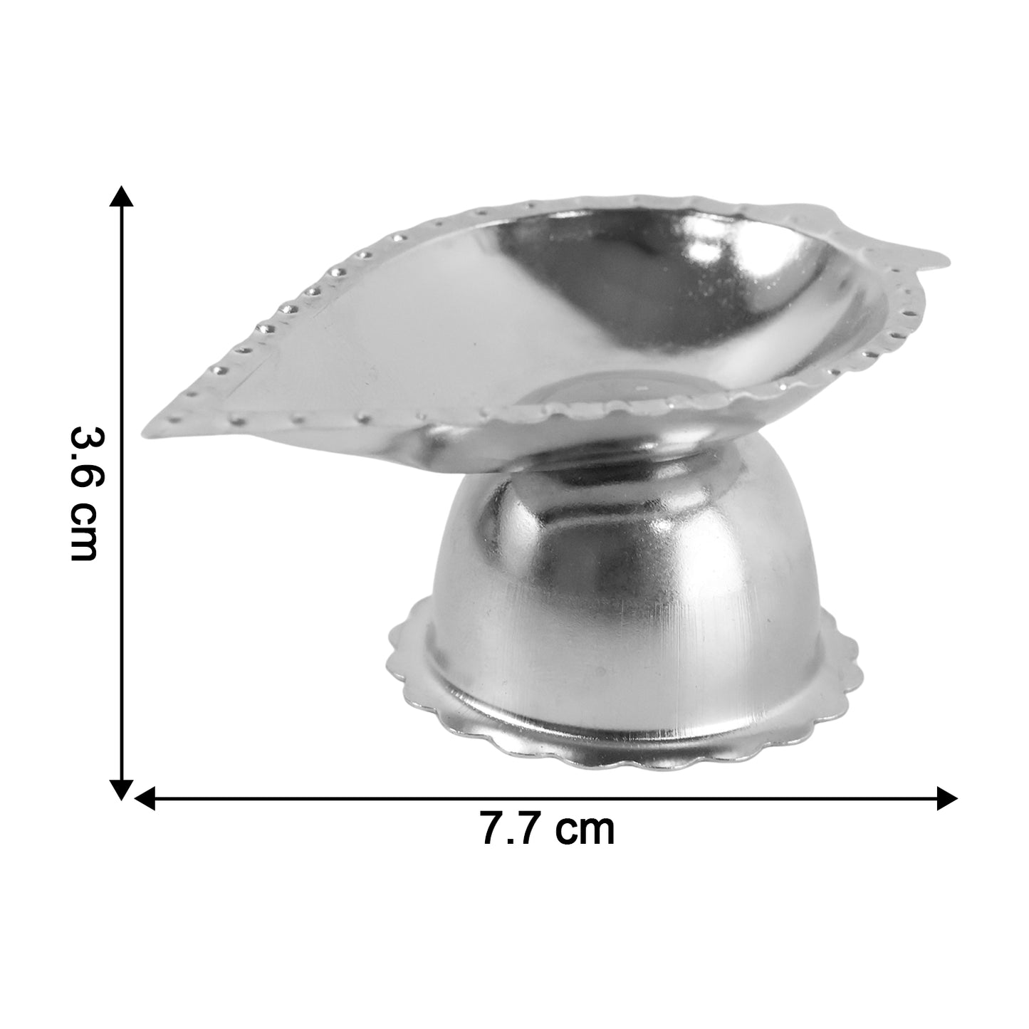 Stainless Steel Diamond Design Agarbatti & Diya Stand (1 Pc)
