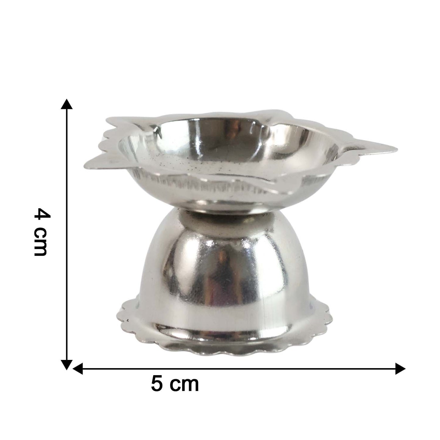 Stainless Steel Sunflower Design Diya Stand (Small Size / 1 Pc)