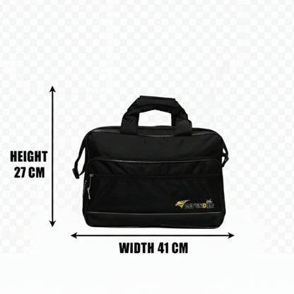 Defender Laptop Bag 15.5 Inch – Office Laptop Briefcase with Shoulder Strap (Black)