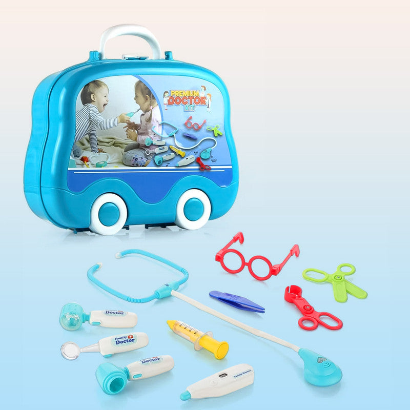 Aditi Kids Doctor Kit Suitcase with Wheels | Portable Medical Pretend Play Set