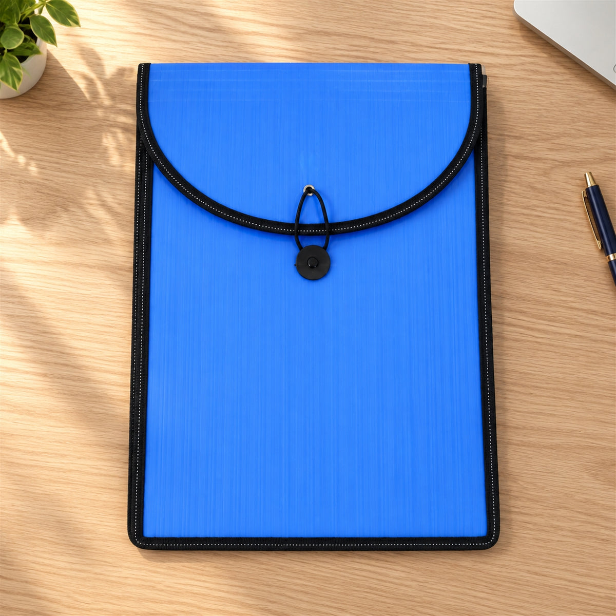 Plastic Expanding File Folder with Elastic Closure for Documents (34 x 26 Cm)