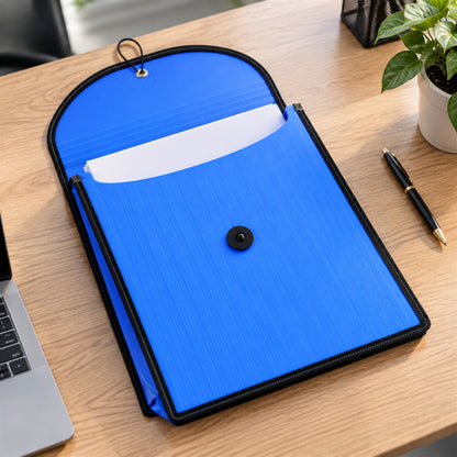 Plastic Expanding File Folder with Elastic Closure for Documents (34 x 26 Cm)