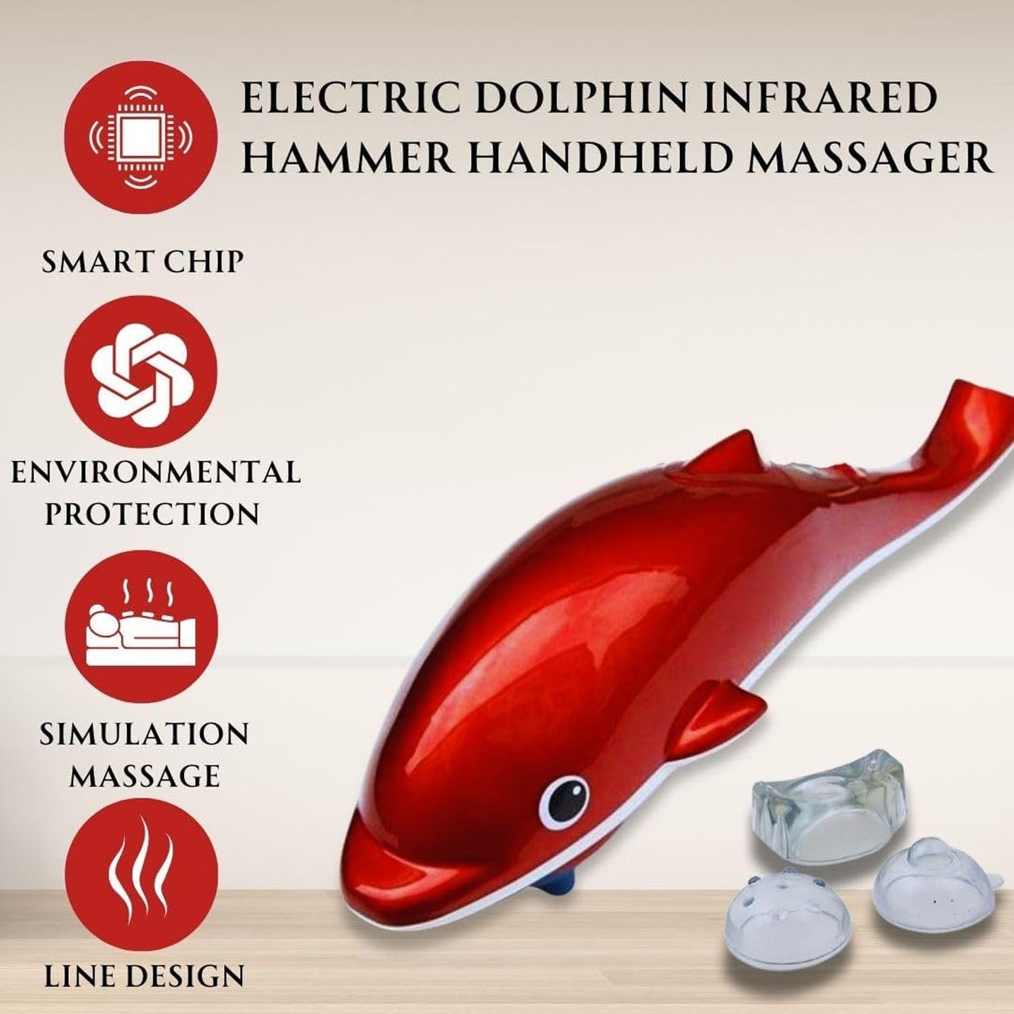 Electric Dolphin Handheld Massager (1 Pc)