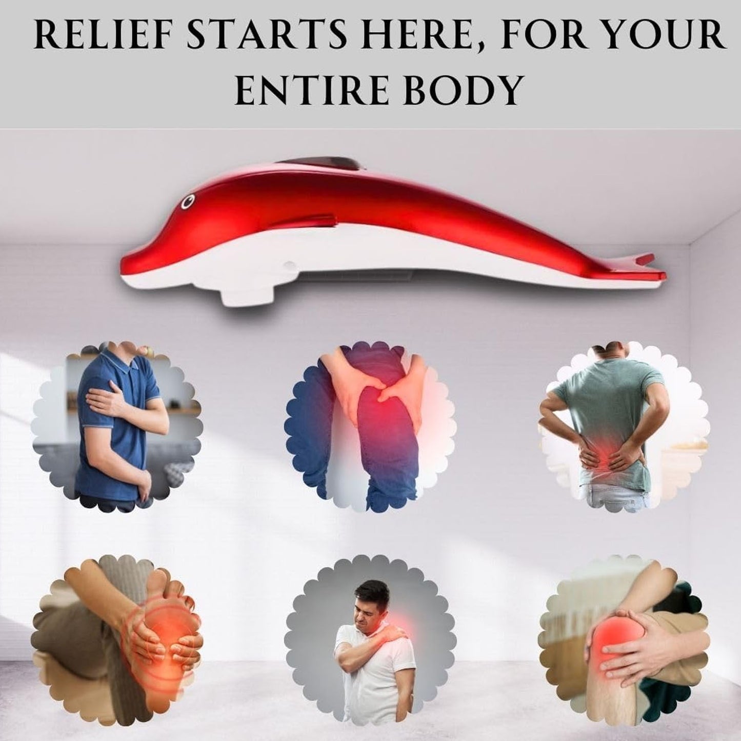 Electric Dolphin Handheld Massager (1 Pc)