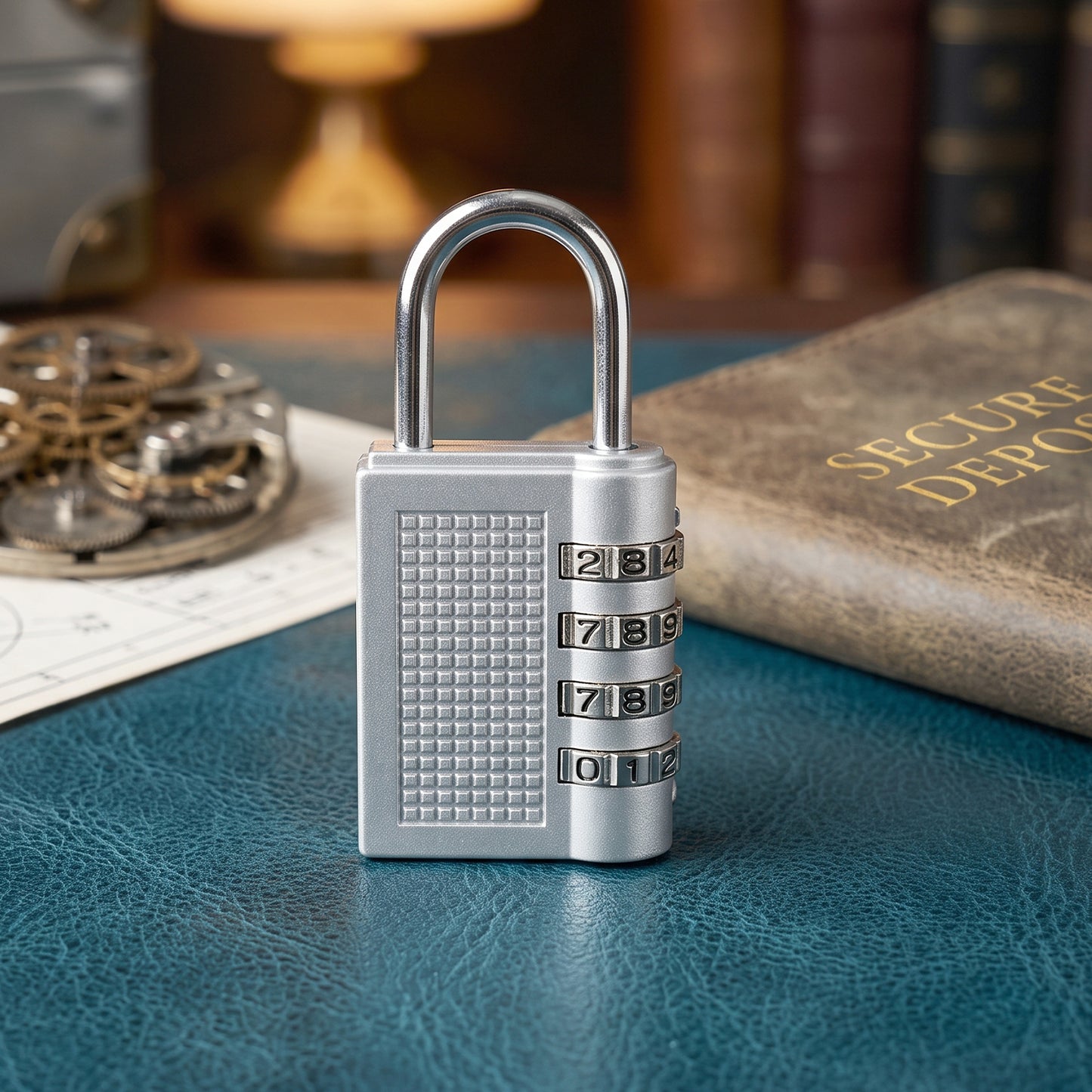 4 Digit Combination Padlock Resettable Number Lock for Luggage and Locker (1 Pc)