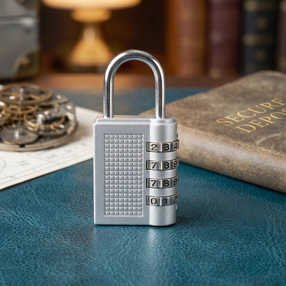 4 Digit Combination Padlock Resettable Number Lock for Luggage and Locker (1 Pc)