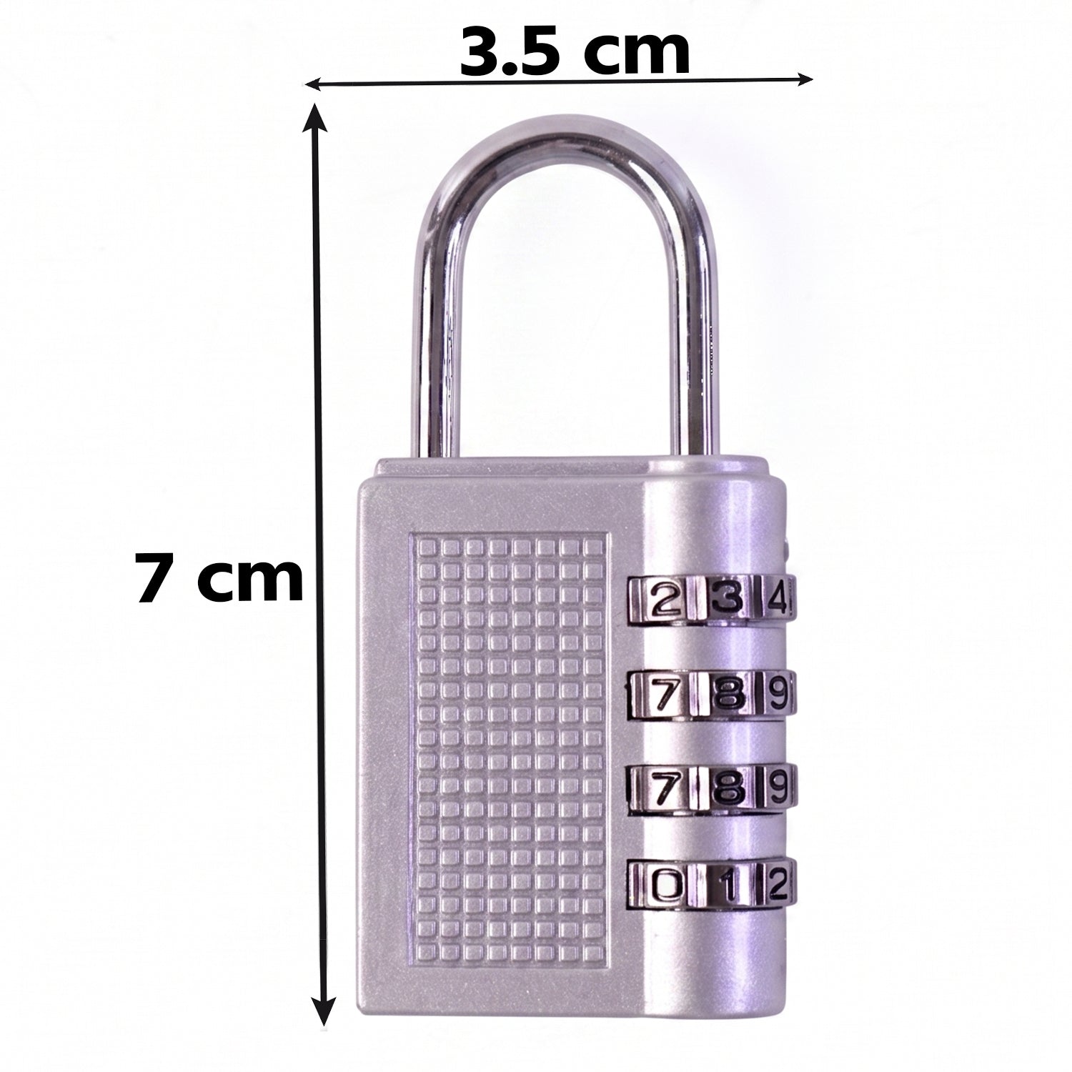 4 Digit Combination Padlock Resettable Number Lock for Luggage and Locker (1 Pc)