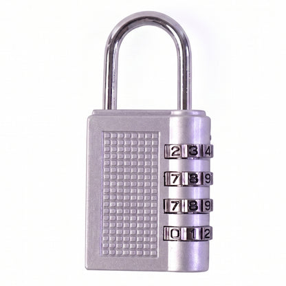 4 Digit Combination Padlock Resettable Number Lock for Luggage and Locker (1 Pc)