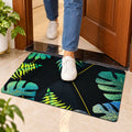Decorative Tropical Leaf Print Floor Mat for Indoor Doorways (1 Pc, 59.5x40 Cm)