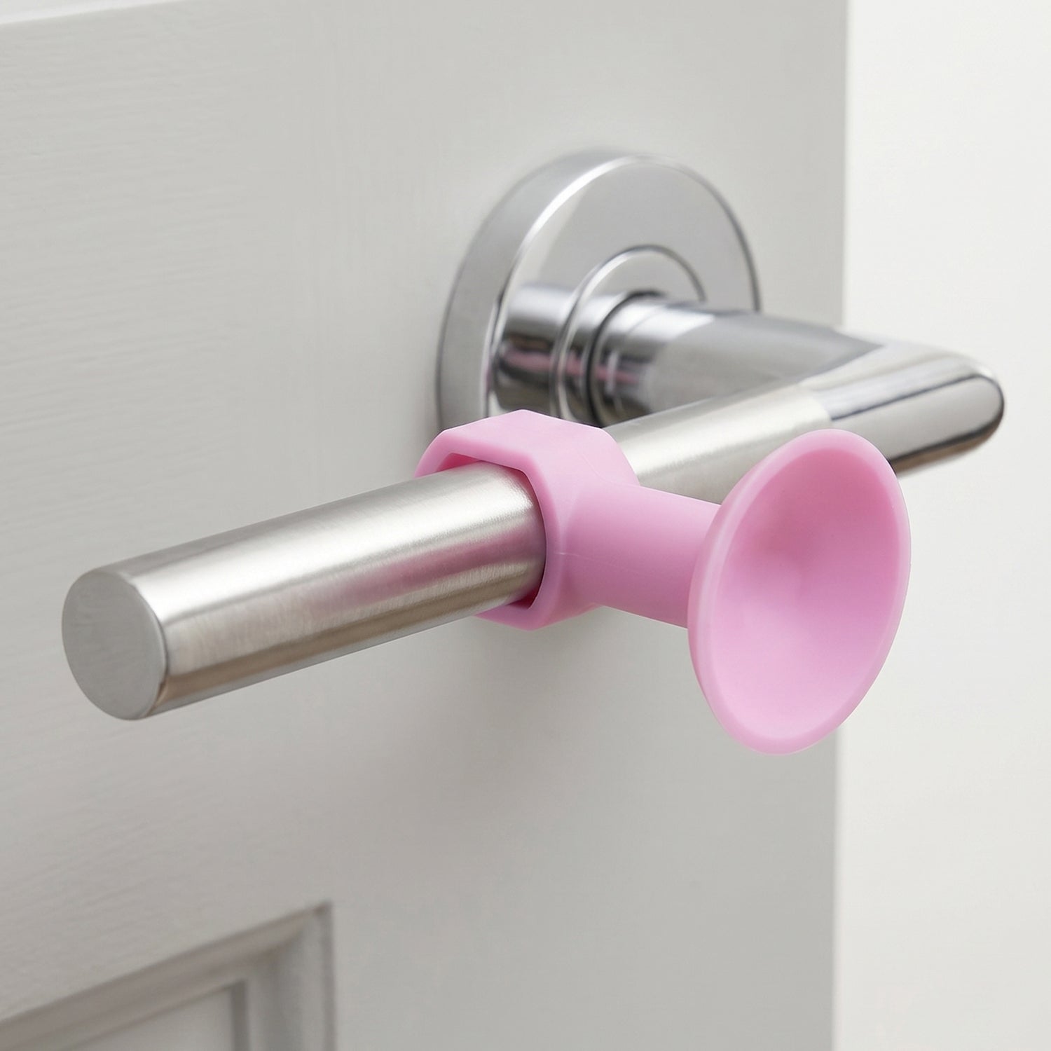 Silicone door stopper protecting wall from door handle