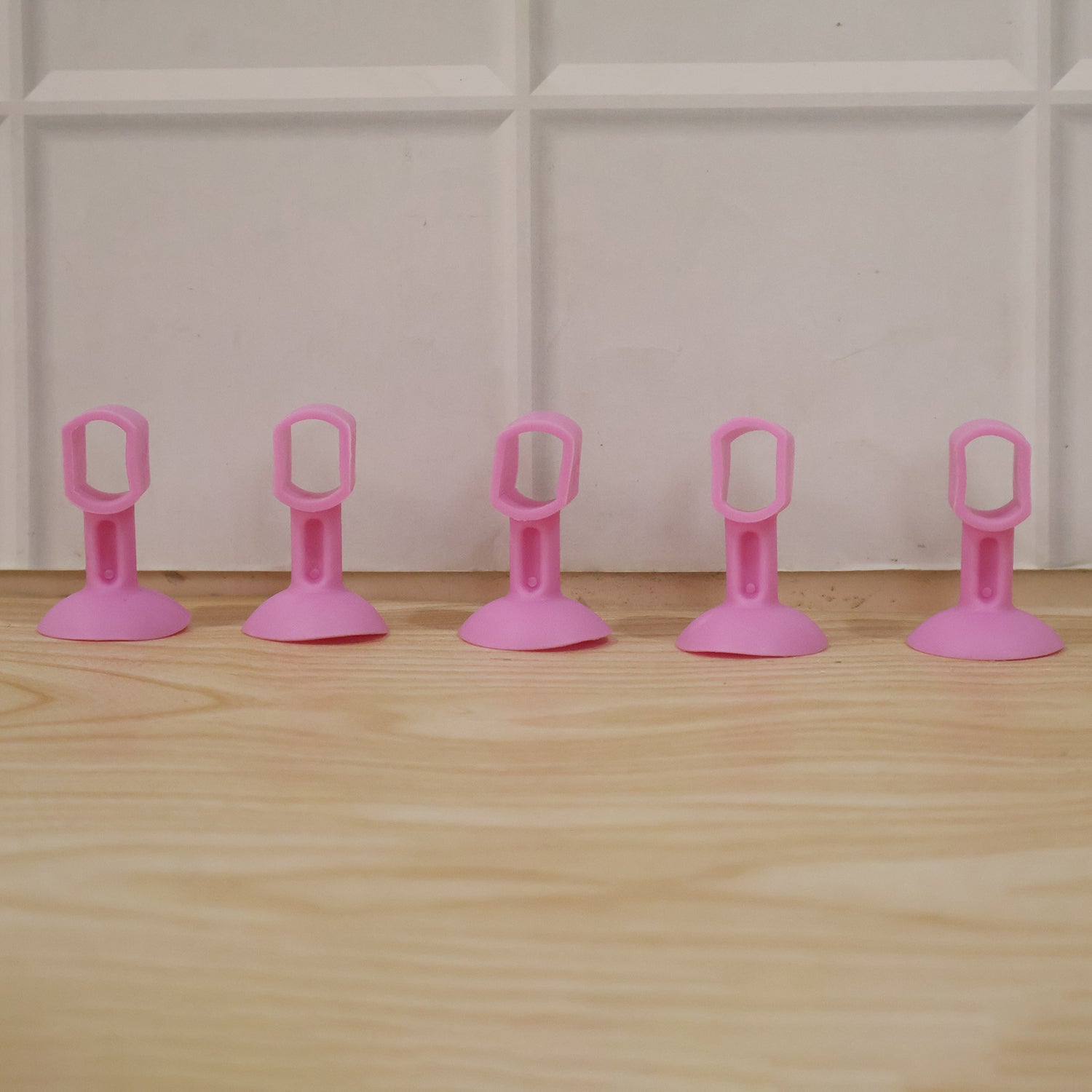 Silicone Door Stopper with Suction Base - 5 Pc Pack