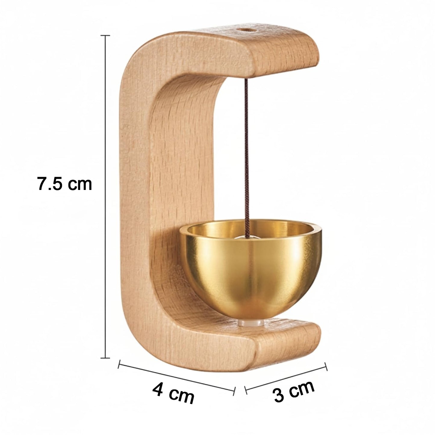 Zen Bell for Meditation with Wooden Stand (1 Pc)