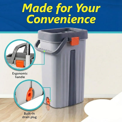 Small Size Multipurpose Flat Mop Cleaning Bucket Set