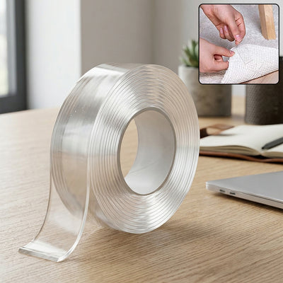 Heavy Duty Transparent Nano Adhesive Tape – Reusable & Strong Grip