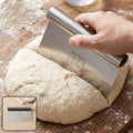 Big Stainless Steel Dough Scraper Cutter 22 x 12 Cm with Scale (1 Pc)