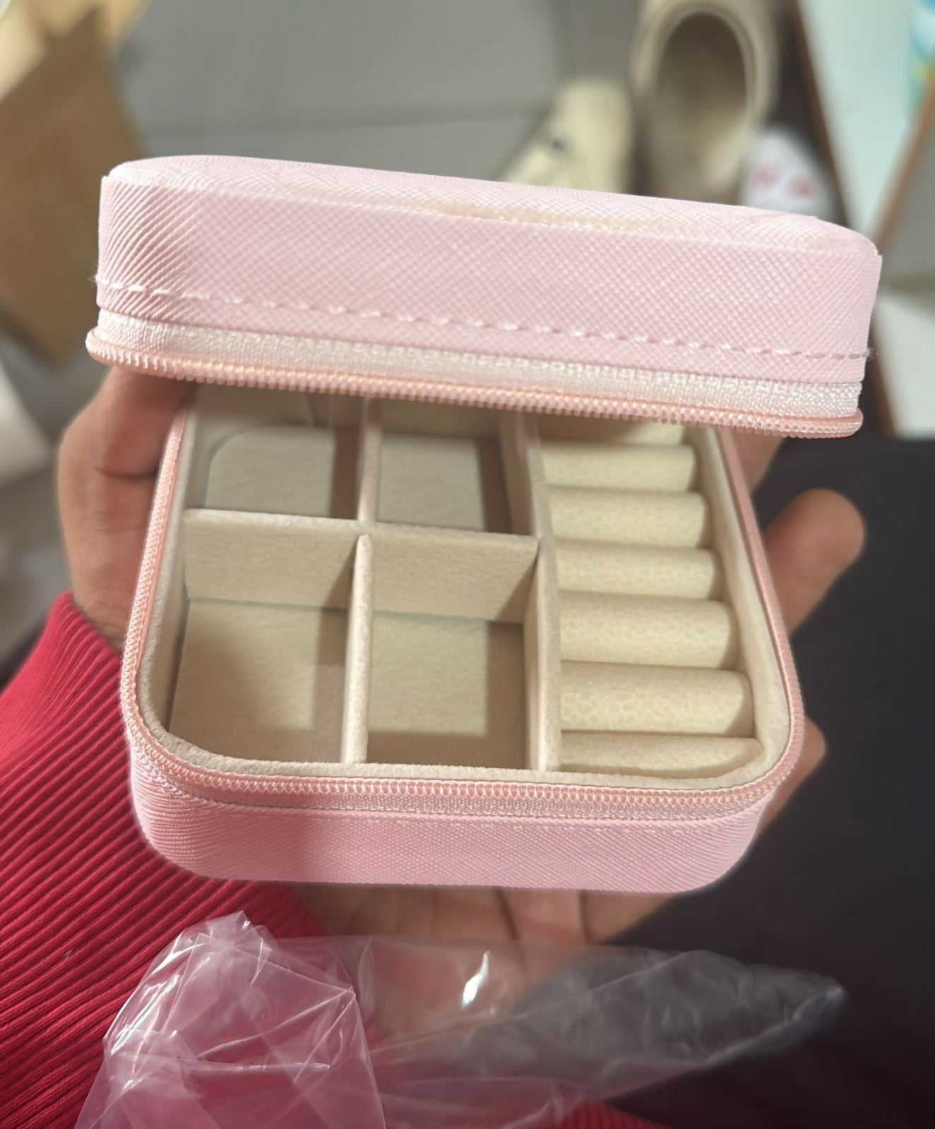 Portable Travel Jewelry Box for Women | Compact Organizer with Compartments