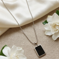 Black Onyx Pendant Necklace – Elegant minimal chain jewelry
