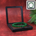 Green Bead Bracelet – Elegant Unisex Stretch Fit with Display Box