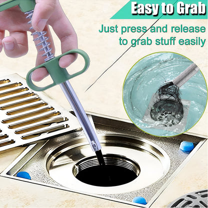 Flexible Spring Drain Cleaning Tool with Hand Grip (1 Pc / 89 Cm)