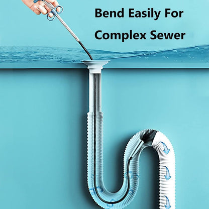 Flexible Spring Drain Cleaning Tool with Hand Grip (1 Pc / 196 Cm)