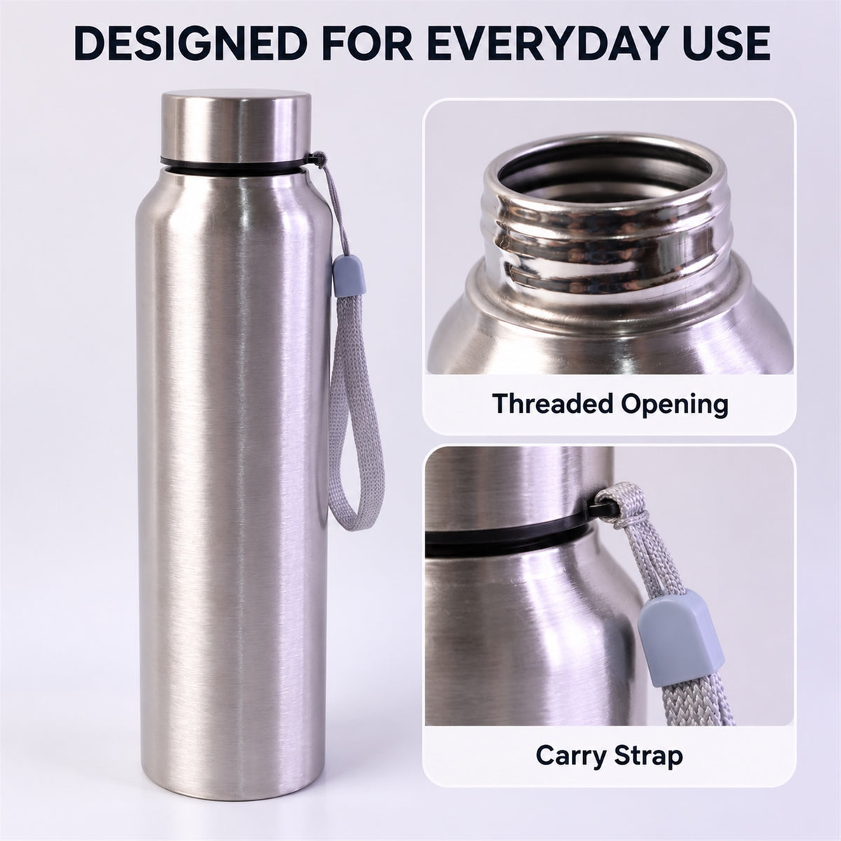 Stainless Steel Water Bottle 1000ml – Vacuum Insulated | DeoDap
