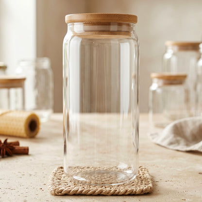 Storage jar bamboo lid detail