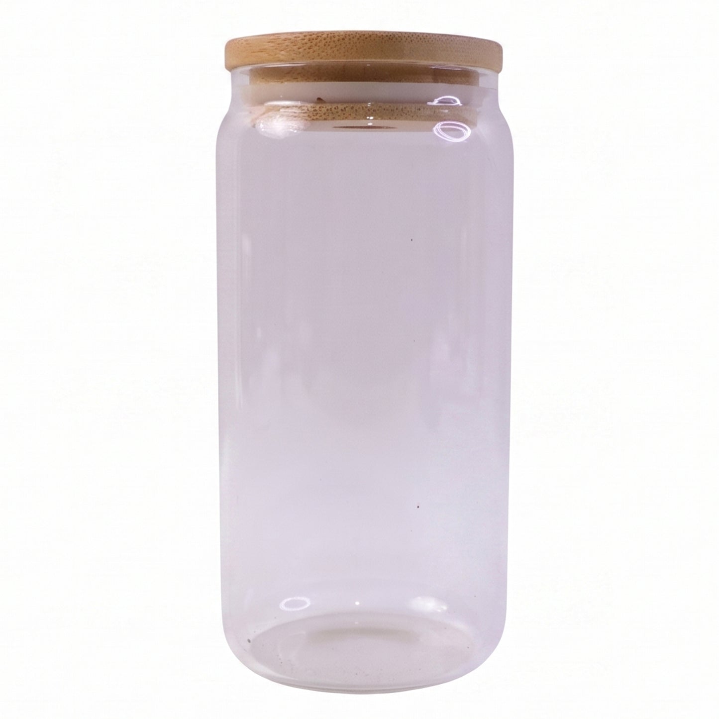 Glass storage jar white bg