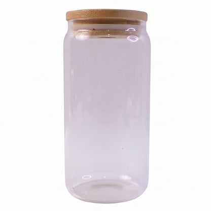 Glass storage jar white bg