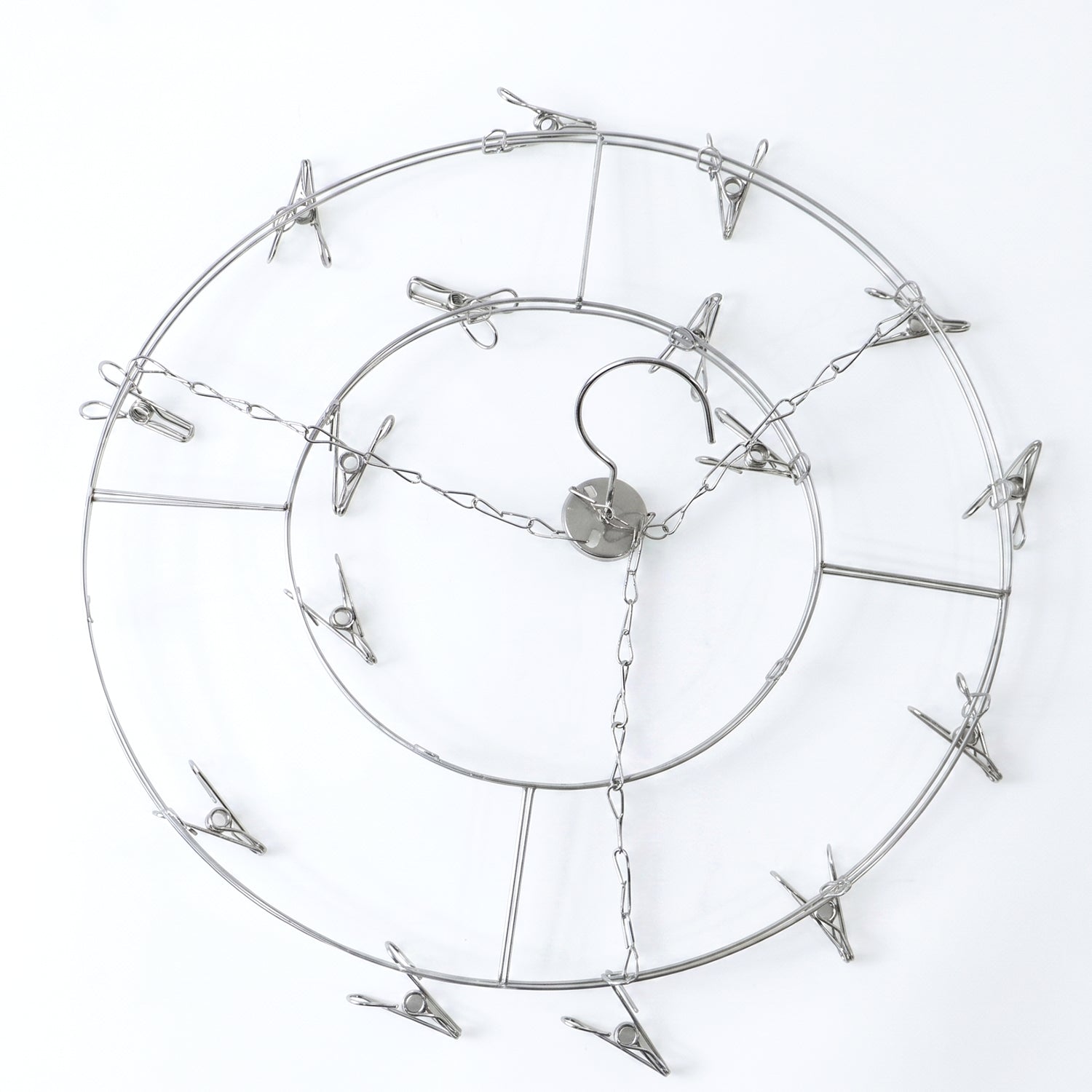 Stainless Steel Round Multi Clip Drying Hanger for Socks and Underwear (1 Pc)