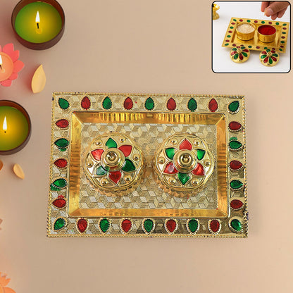 Golden Pooja Thali