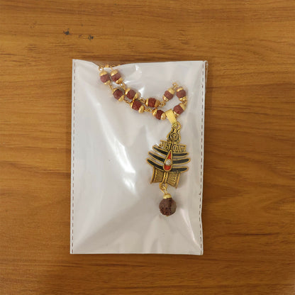 MahakalTrishul Pendant & Rudraksha Mala