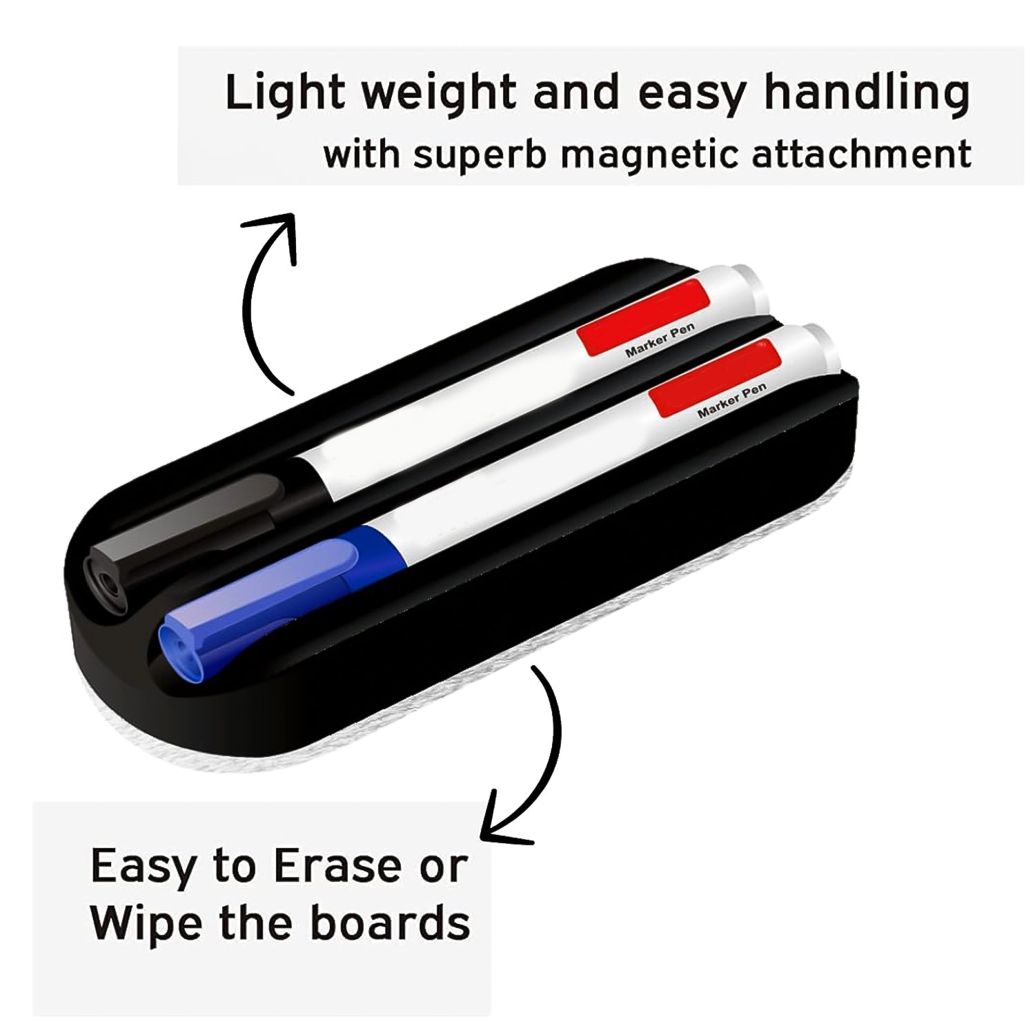 Officemate Whiteboard Duster – Magnetic, Lightweight & Easy Grip