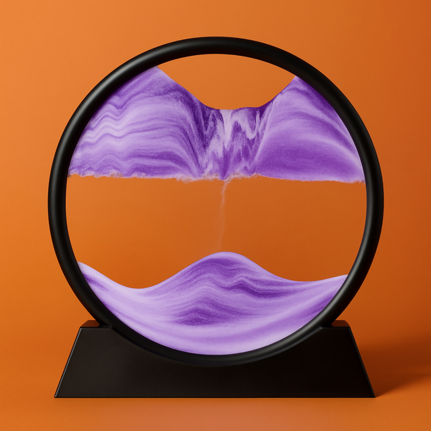 Premium Rotating Circular Sandscape Art Lamp for Home & Office Décor | Mesmerizing Flowing Sand Display with Elegant Black Frame | Relaxation Desktop Showpiece for Living Room, Bedroom & Work Desk | Calming Stress-Relief Motion Art Gift