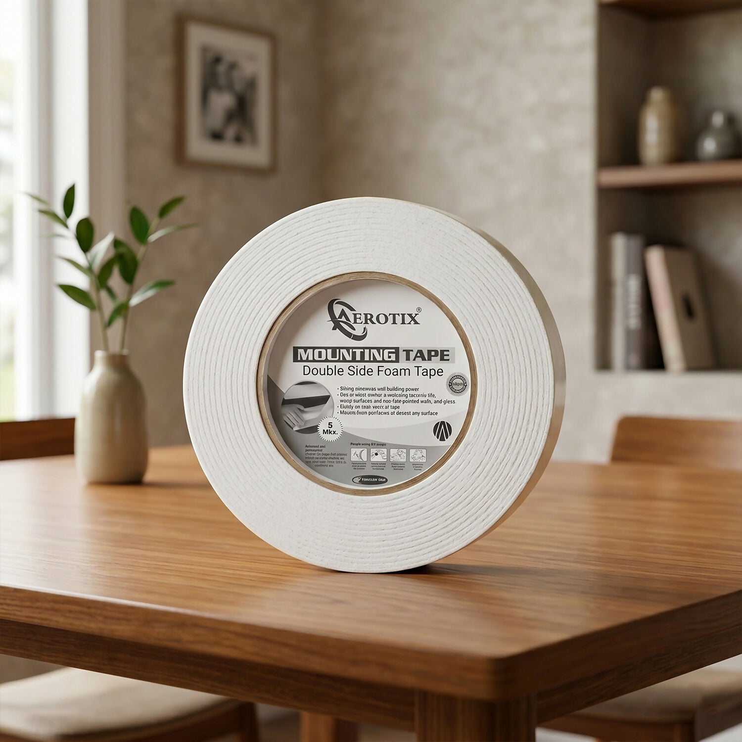 Aerotix tape on glass surface