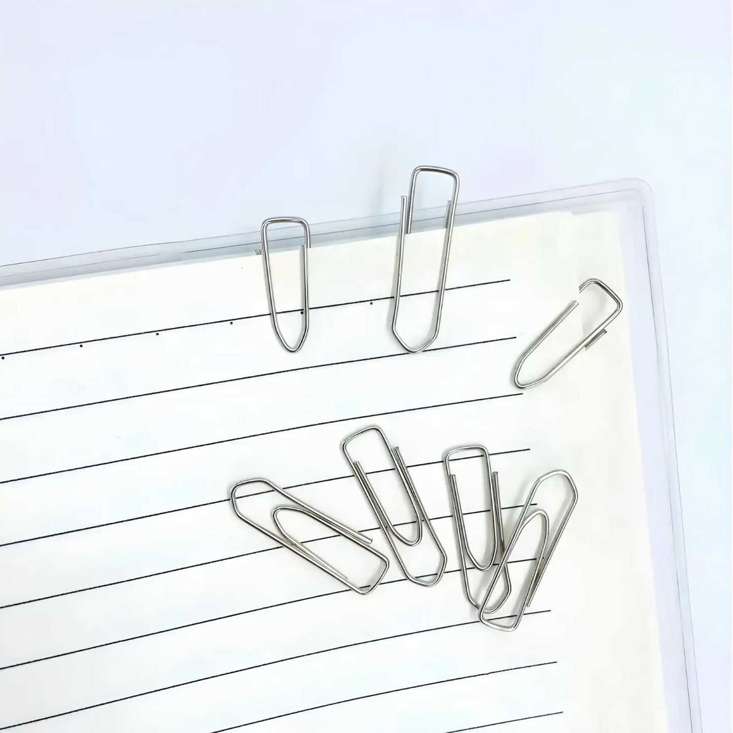 Nickel Plated Paper Clips Strong Metal Wire Clips for Office, School and Home Use (70 Pcs)