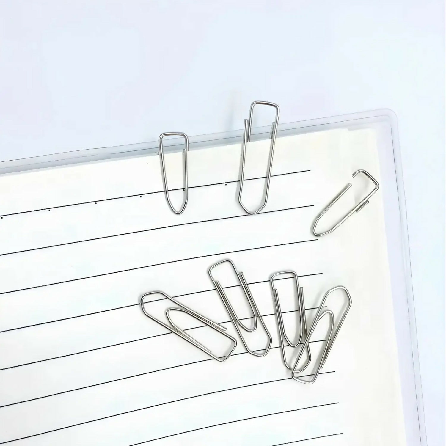 Nickel Plated Paper Clips Strong Metal Wire Clips for Office, School and Home Use (70 Pcs)