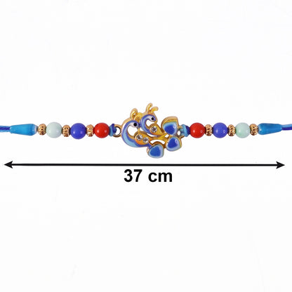 Festive Raksha Bandhan Twin Peacock Rakhi with elegant design