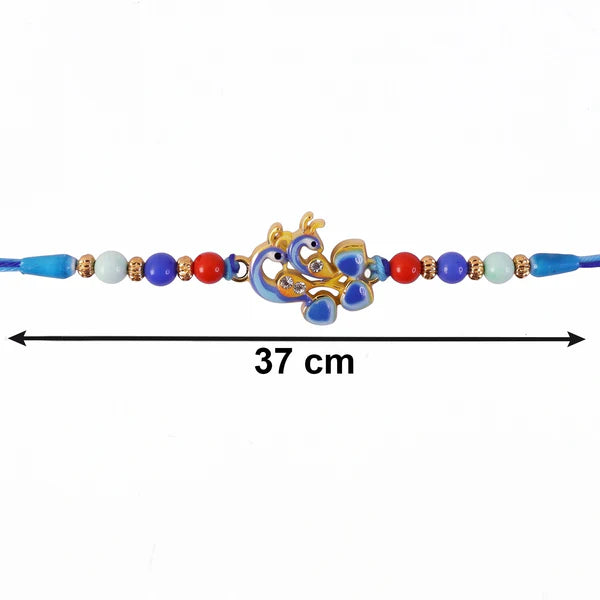 Rakhi – Elegant twin peacock designer festival ornament