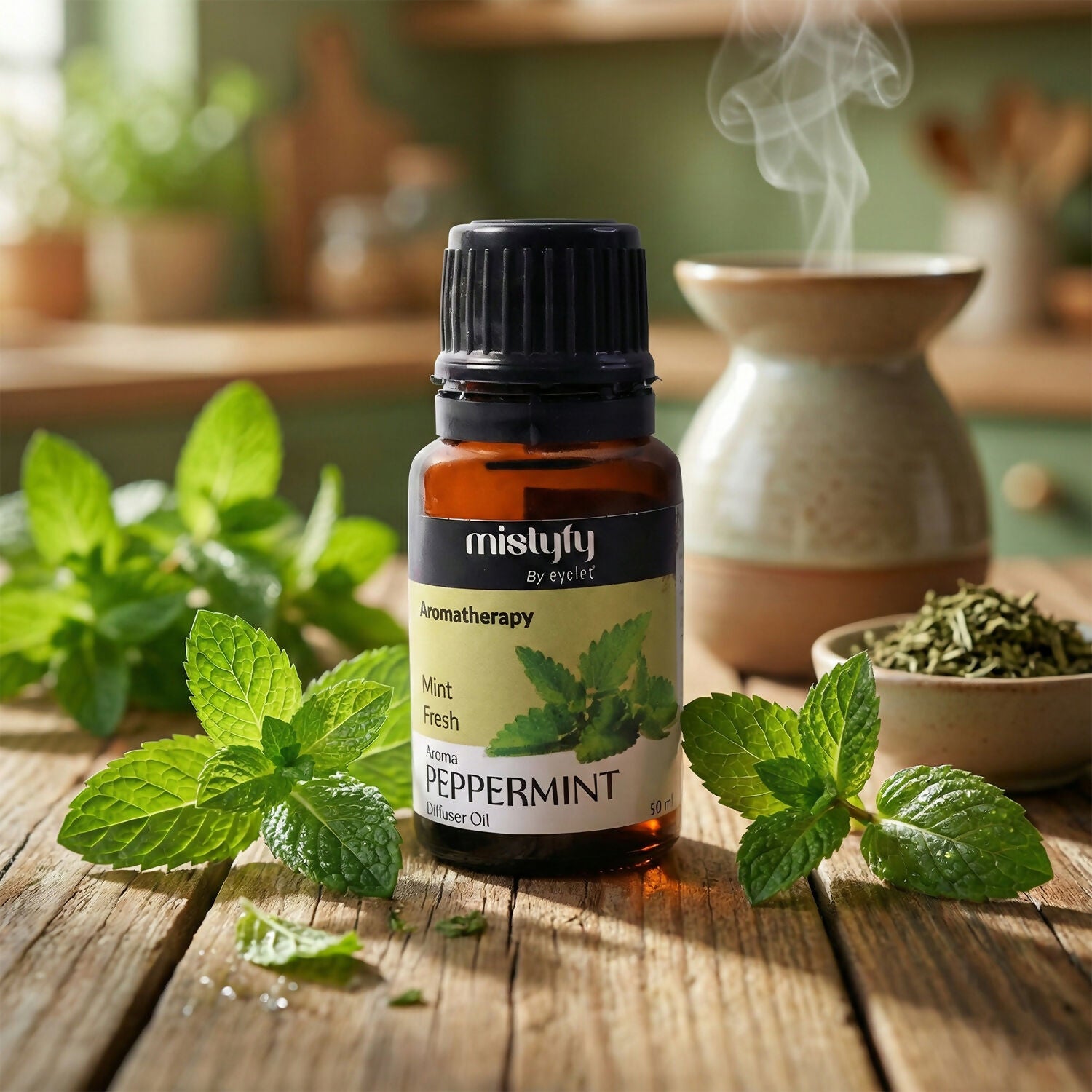 Eyelet Aromatherapy Peppermint Diffuser Oil Mint Fresh Aroma Oil (10Ml)