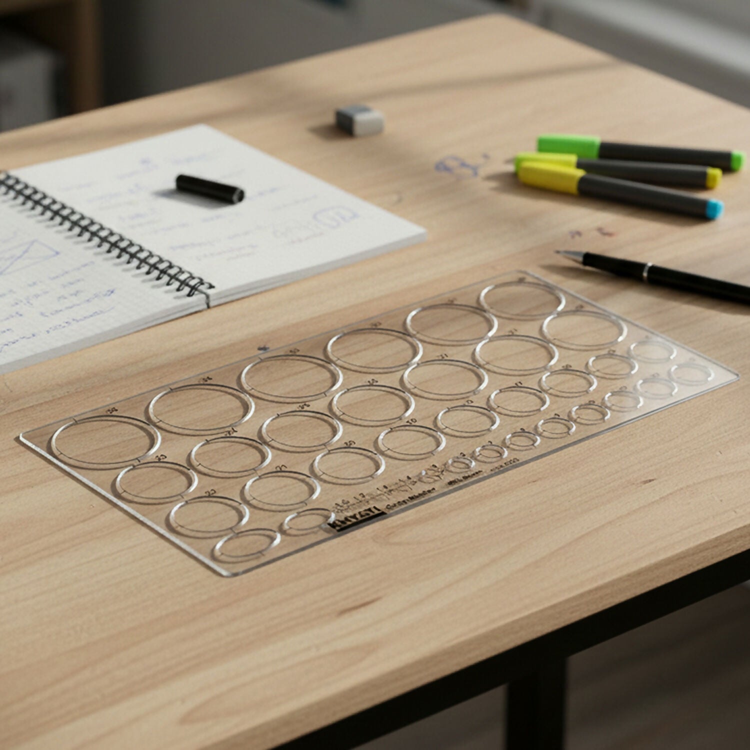 Plastic Circle Master Drawing Template & Multiple Circle Sizes for Drafting (Pack of 10)