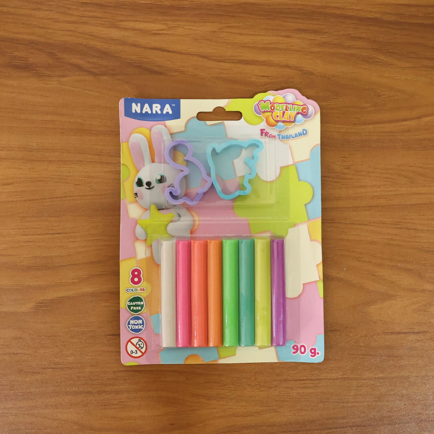 NARA 8 Color Modelling Clay Set with Shape Cutters – Kids Creative DIY Play Dough Kit (90 Gm)